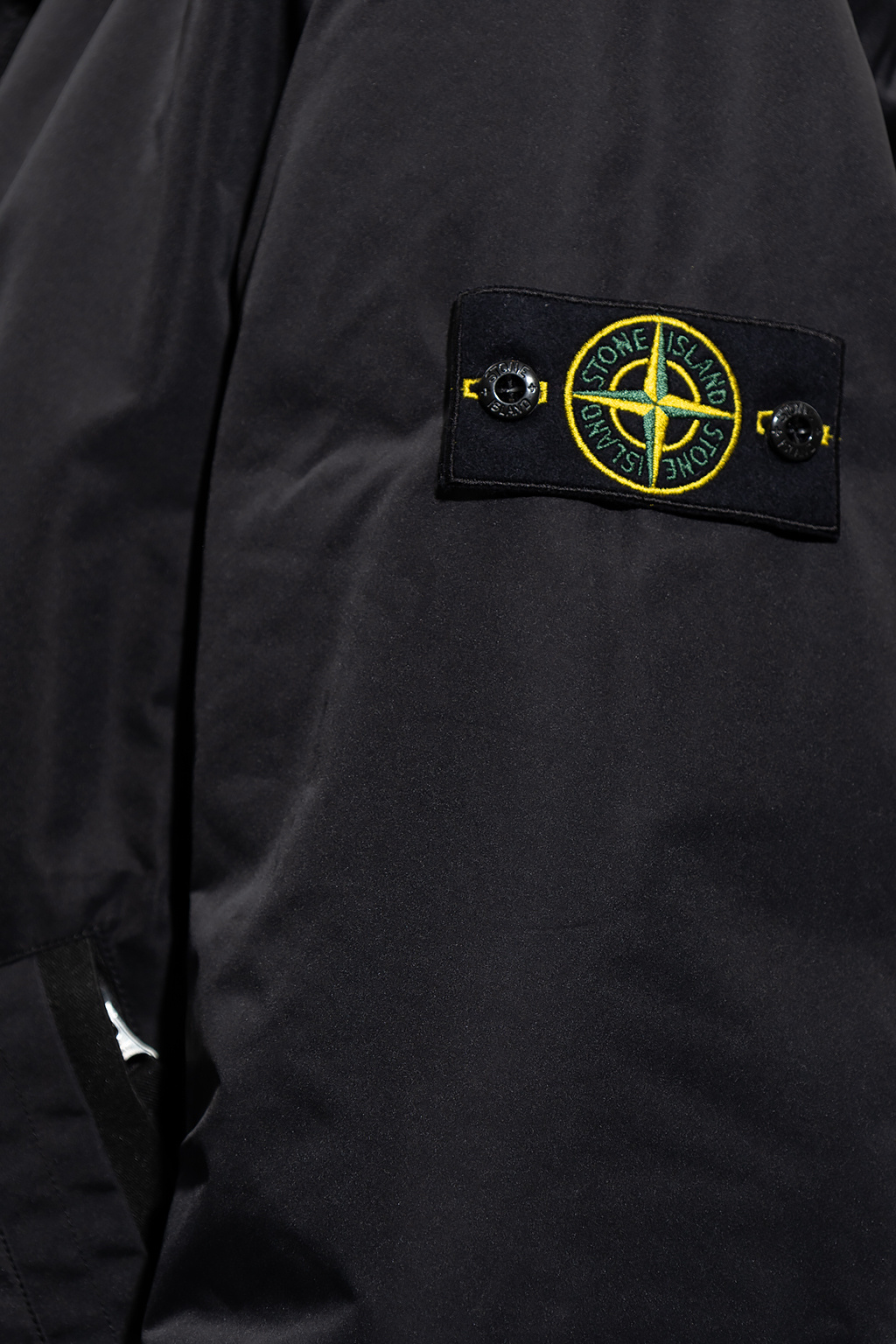 Black Jacket with logo patch Stone Island - Vitkac Canada